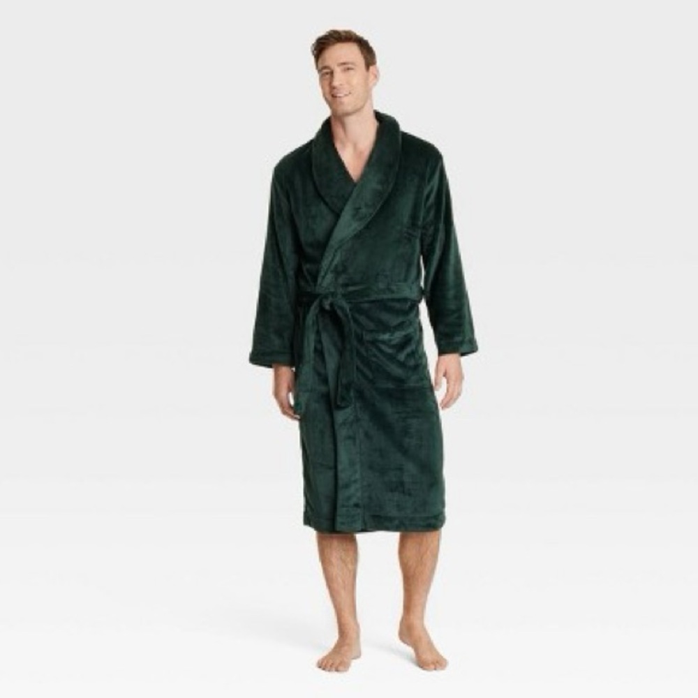 Luxurious solid plush Green Robe